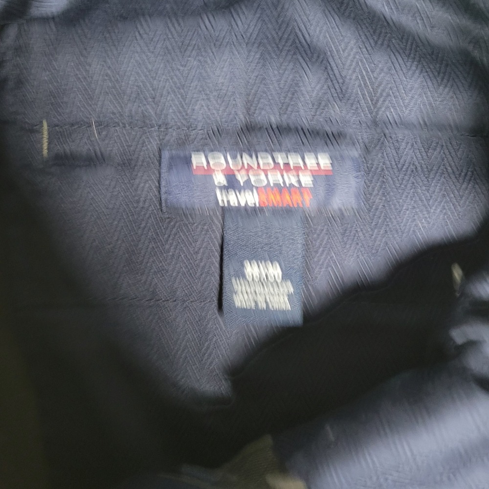 Roundtree & Yorke Dress Pants Mens 38x30 actual(38x32)Charcoal Gray Travel Smart - Picture 5 of 9